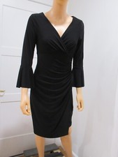 Ralph Lauren Womens V-Neck Dress Black 4 ~BRAND NEW WITH TAG~