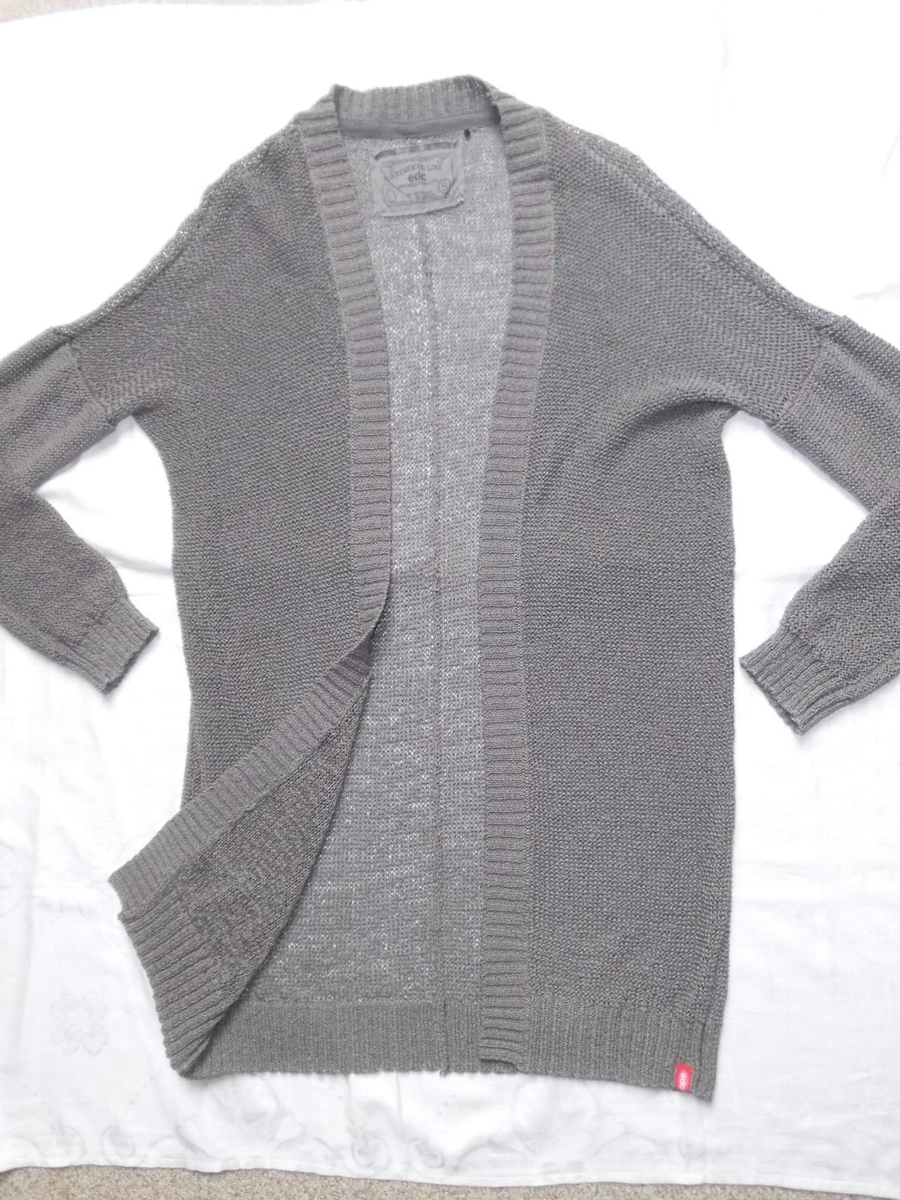 edc by Esprit Cardigan Strickjacke 36-38 brauntöne Lochmuster