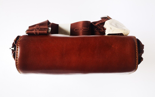 Bolso de Cuero Piquadro Bandolera Hombre Marrón Grande Hombro Correa Ajustable Italia - Imagen 6 de 12
