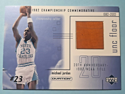 Michael Jordan Authentic Floor Patch 1982 NCAA 20 Anniversary 2001 Ovation NM-M
