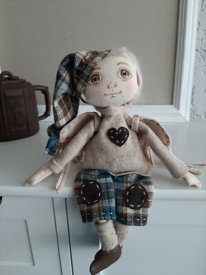 Handarbeit Puppe Engel handgemachte Stoffpuppe Handmade Rag doll angel boy