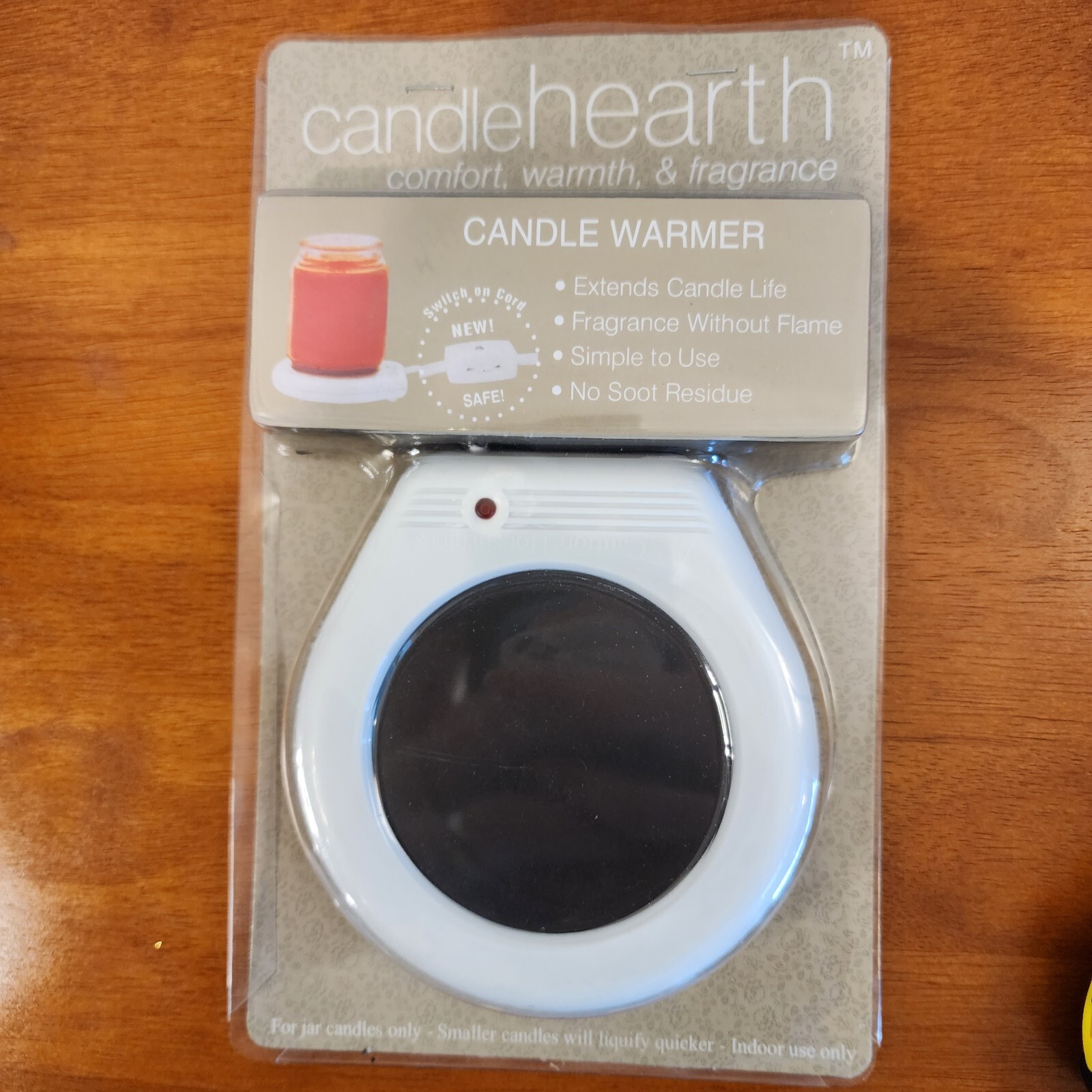 Candle Hearth Electric Corded On Off Switch Tabletop Jar Candle Warmer Base NEW