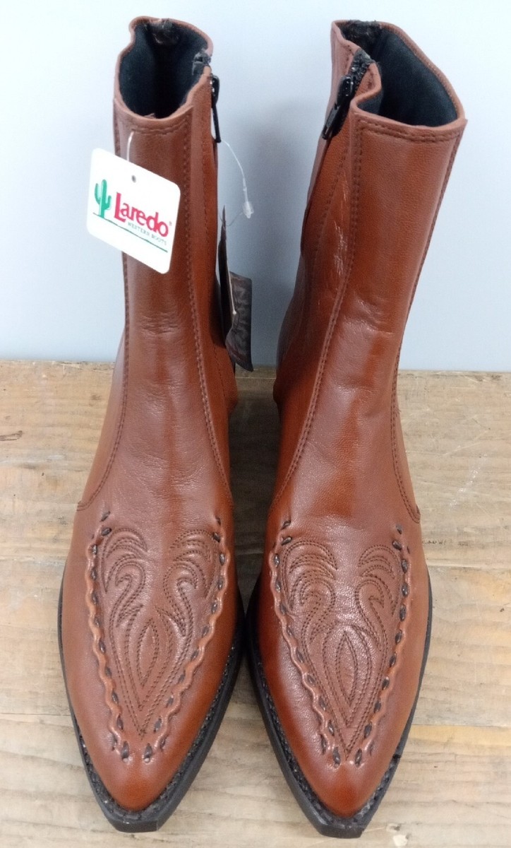 Laredo Laramie Bucklace Snip Toe Boots Men display picture 1