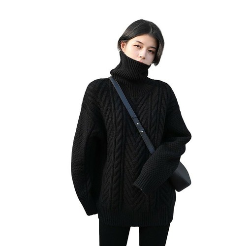 Women Warm Turtleneck Sweater Knitwear 