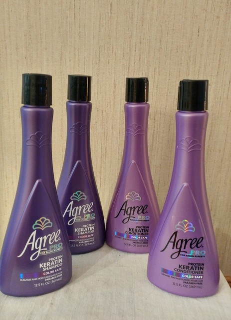  Agree Protein Keratin Shampoo & Conditioner,Agree Pro, Lot of 4 12.5oz