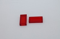 Lego 10X Platte Fliese 1X2 Plate Tile 3069B Transparent Rot Trans-Red