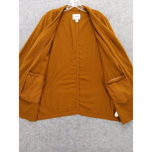 Old Navy Linen Blend Blazer Open Jacket Rust XL Boyfriend - Picture 6 of 9