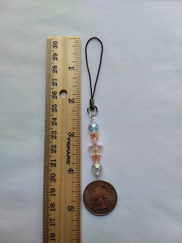 Star Bead Phone Charm Dangle Lanyard Hanging Pendant Chain Car Decor Handmade - Zdjęcie 4 z 4