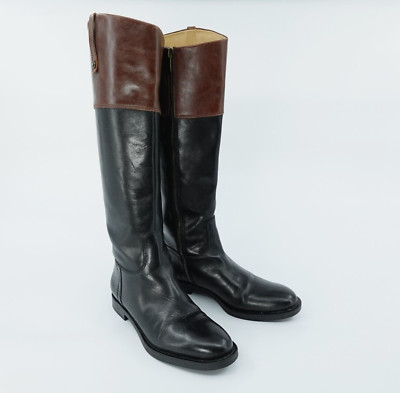 Enzo Angiolini Riding Boots Women 5.5 Black Leather Equestrian Dressage Classic