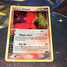 Torkoal ~ 12/95 ~ Holo ~ TEAM MAGMA VS TEAM AQUA ~ MODERATE PLAY ~ Pokemon Card