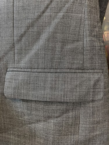 Chaps 46R 100% Wool Gray Hopsack 2 Button Blazer Jacket Sport Coat - Picture 9 of 11