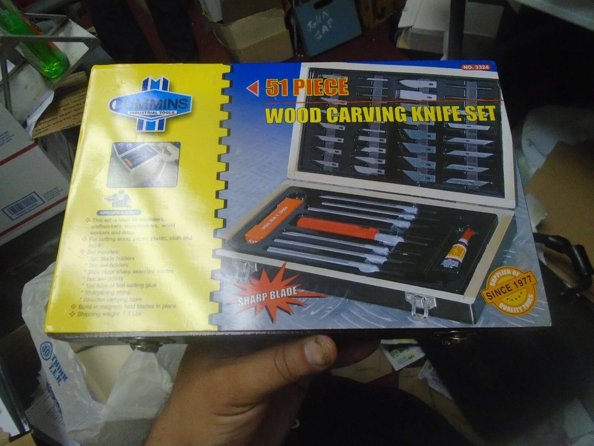 Cummins wood carving set deals