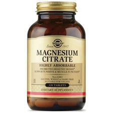 Solgar Magnesium Citrate, 120 Tablets - Promotes Healthy Bones - Supports Nerve