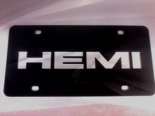Hemi Inspired Acrylic Mirror License Plate Made In Usa