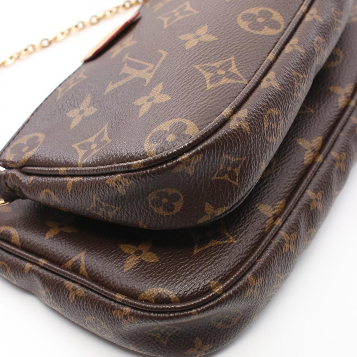 (専用)jacquard chain pochette CASSANDRE envelope chain wallet in canvas in Brown | Saint Laurent