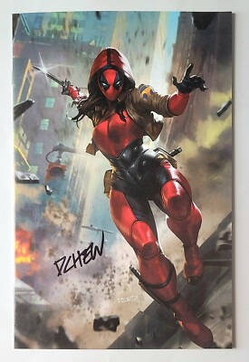  Deadpool #8  1:100  Signed by Derrick Chew + COA   Virgin Variant   NM+ 