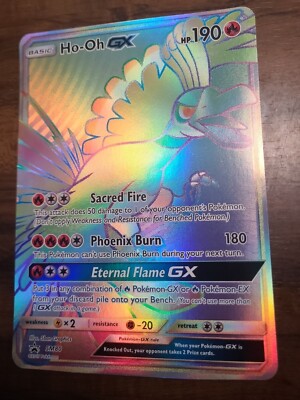 Pokemon Card HO-OH SM80 GX Full Art FA SECRET Sun & Moon FR NEW JUMBO