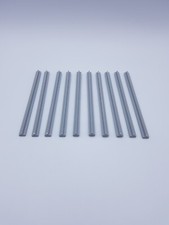 LEGO LOT 10 X STRAIGHT RAIL LIGHT BLUISH GRAY REF 3228 / 6333276 *NEUF*