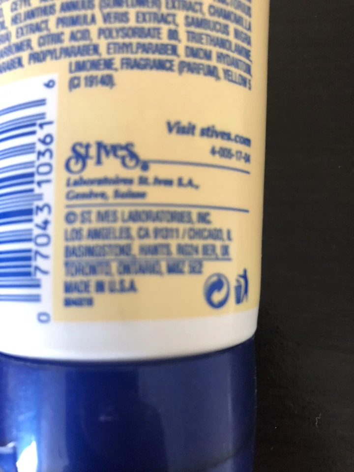 Limpiador desmaquillante marca St. Ives fórmula suiza tubo descontinuado 6 OZ RARO Foto 3 de 4