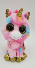 Ty Beanie Boos - FANTASIA the Multi Color Unicorn (6 Inch)  Glitter Eyes NEW