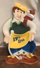 19th Hole Golf Ceramic Chip and Dip Tray ~ Salsa and Chips ~ 19th Hole Golf Tray