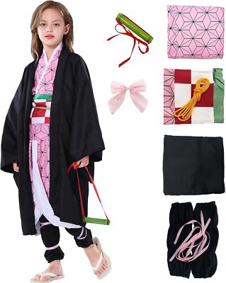 NEZUKO COSTUME COSPLAY per Bambini Demon Slayer Nezuko Kimono Cosplay