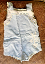 Vintage Fischel Little Toddler Boys Button Short Knee Pants Romper Appliqu  L 