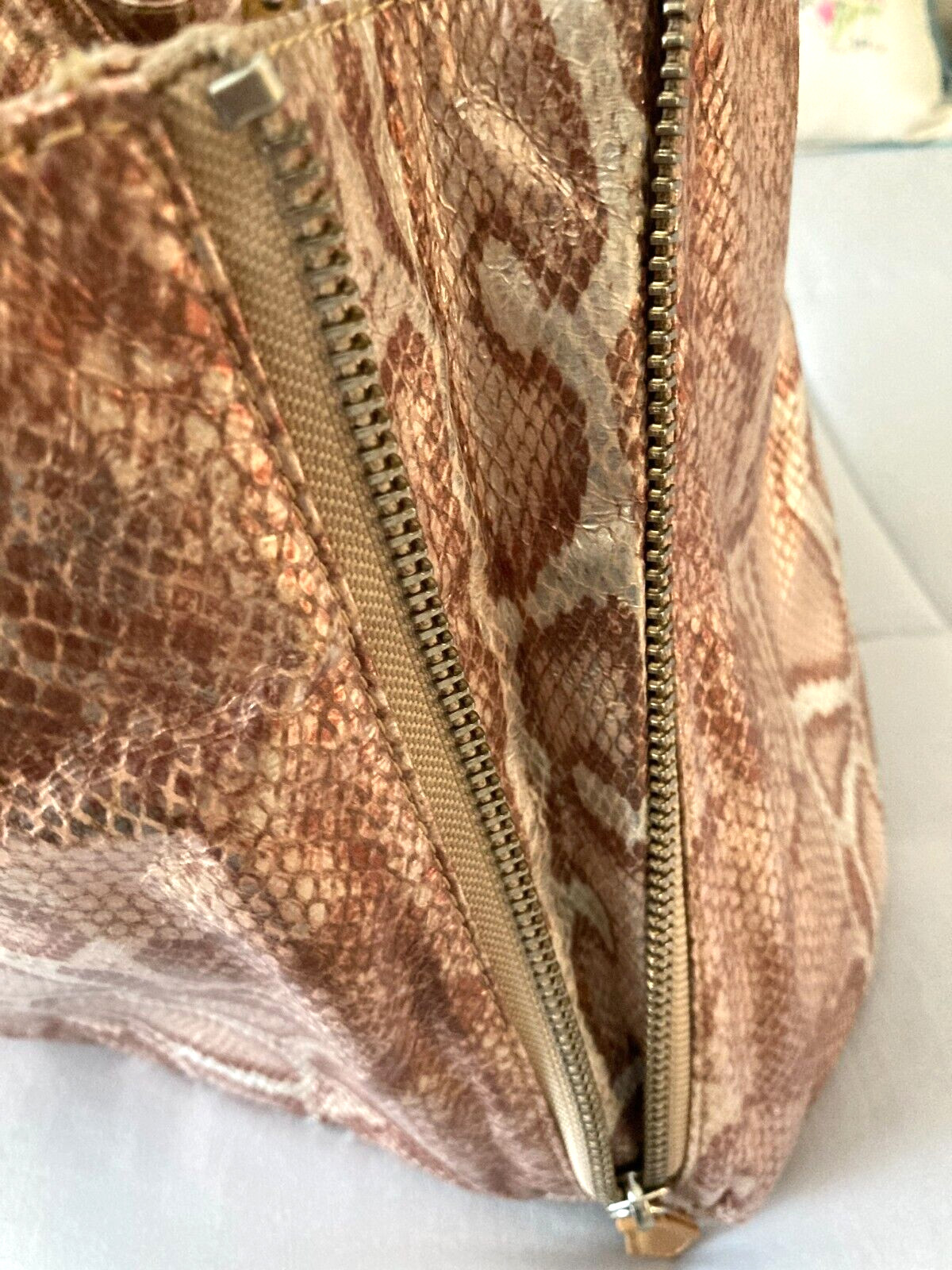 Sam Edelman Python Print Cloth Expanding Zip Tote - image 5