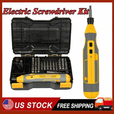 Mini Cordless Electric Screwdriver Kit Rechargeable Screwdriver Bit Set 4V Power