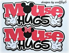 CRAFTECAFE DISNEY MICE KID TITLE paper piecing premade Scrapbook diecut WOLFFEY5