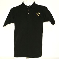 WALMART Spark Associate Employee Uniform Polo Shirt Black Size M Medium NEW