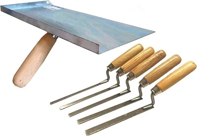 TRADE 4 YOU LTD Spitzmauerwerk Falke 5 Finger Kelle Set, Fugen Ziegel Lücken Fix Reparatur DIY