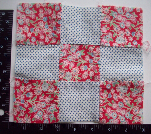 Lot of 42 vintage feedsack? mixed 9 Patch blocks - Picture 15 of 15