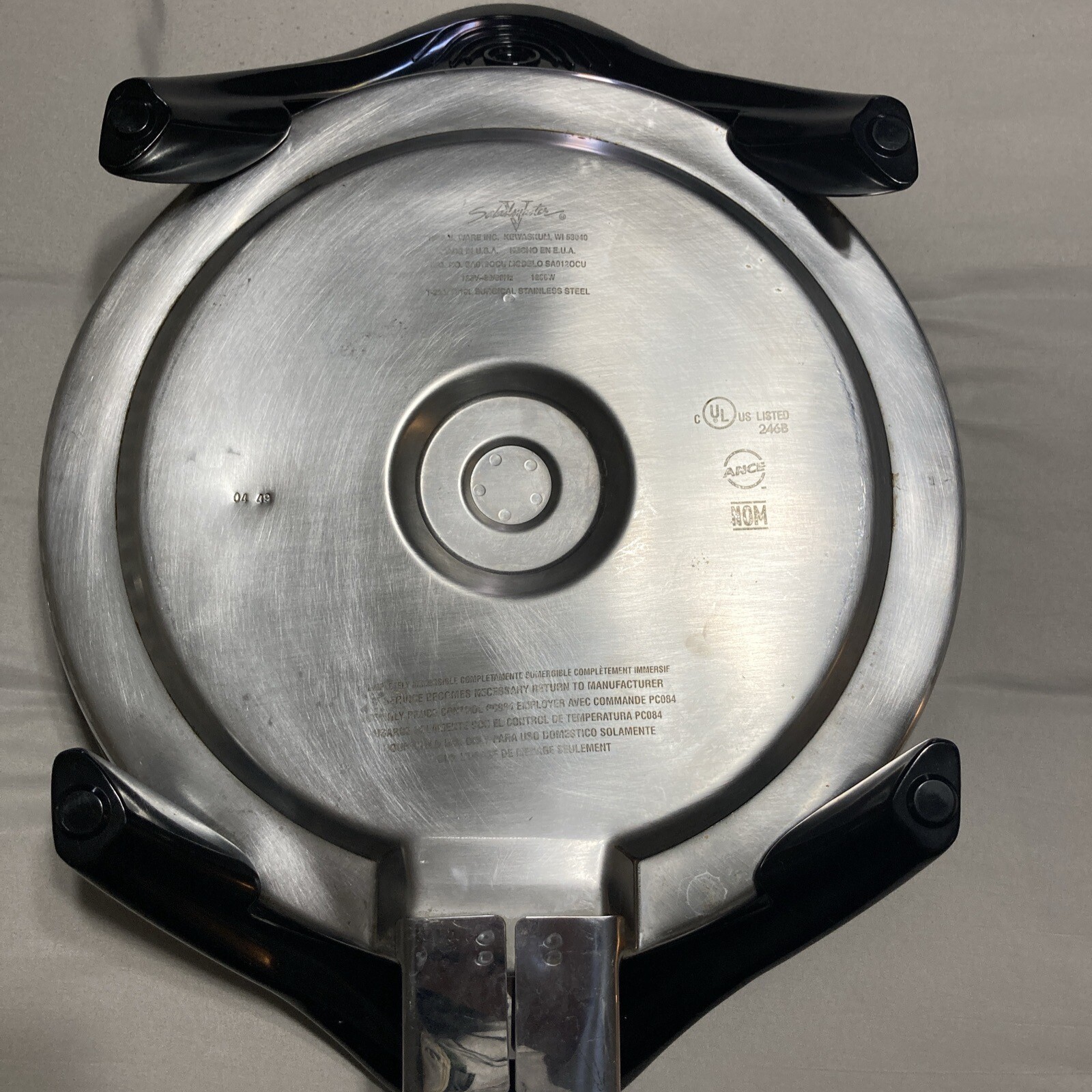 Saladmaster 12" T304/T316L Stainless Steel Oil Core Electric Skillet SA012OCU eBay