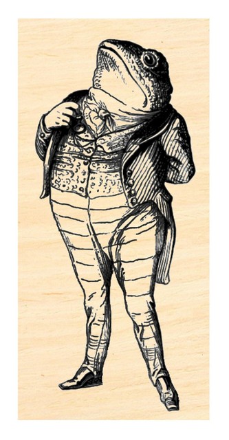 P124 Vintage Frog in clothing Rubber Stamp P124 Vintage Frog in clothing Rubber Stamp