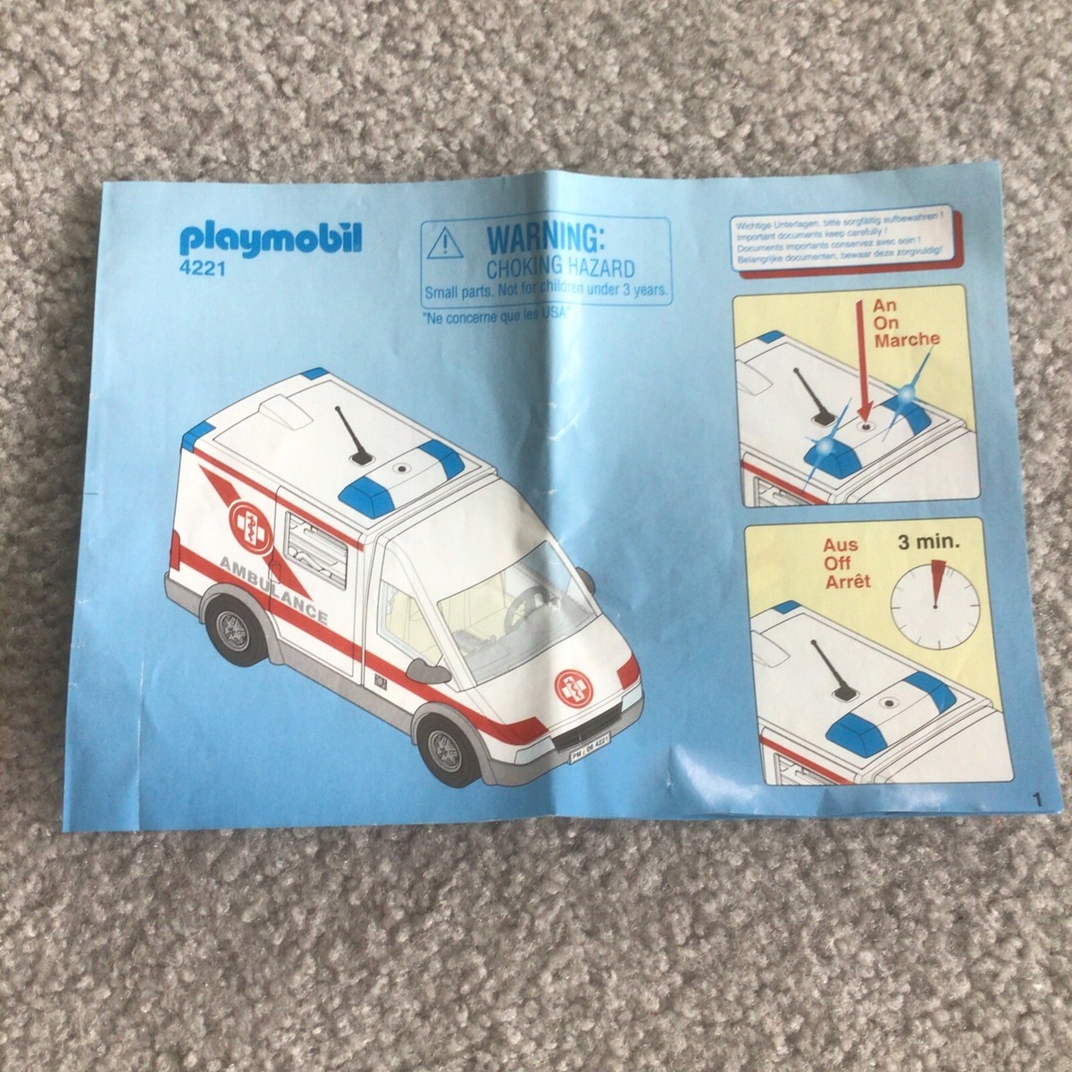 Playmobil ambulance vintage Geobra 1977 a restaurer