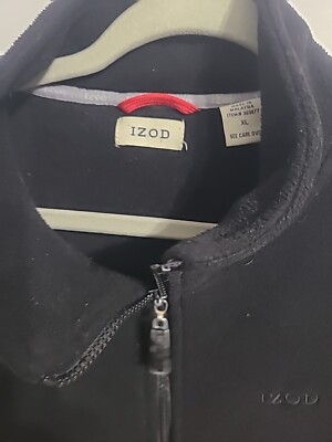 IZOD Men's Black Full Zip Fleece Black Jacket Size XL | eBay