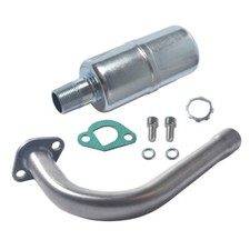 Exhaust Pipe w/Muffler For Predator 196cc 212cc GX200 Coleman CT200U Mini Bike