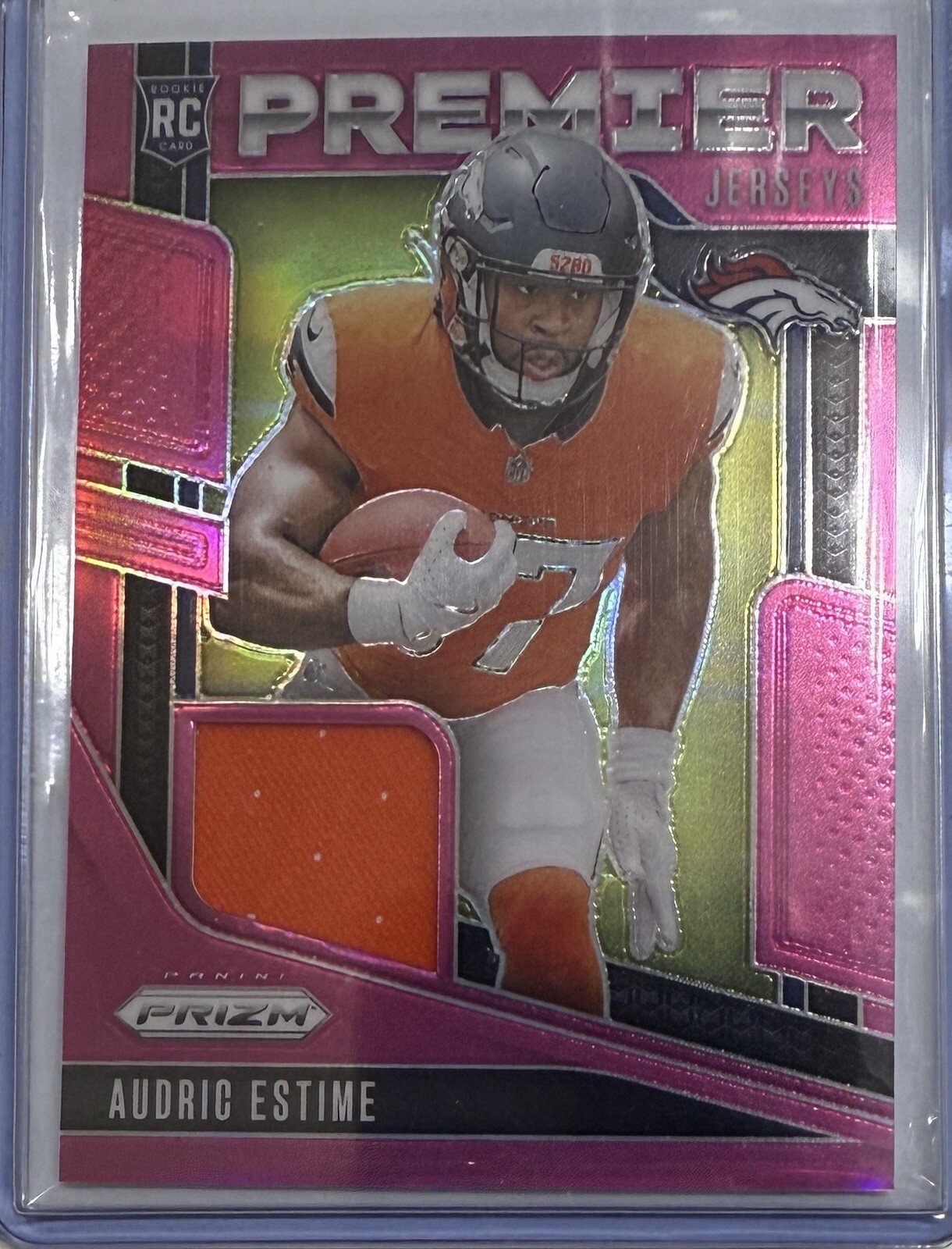 2024 Panini Prizm - PINK Premier Jerseys #PJ-AEE Audric Estime (MEM, RC)
