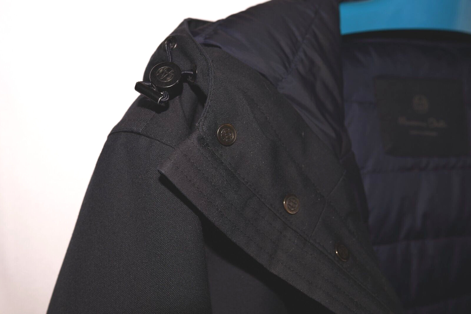 Massimo Dutti Men Hardshell Down Jacket Coat Navy… - image 4