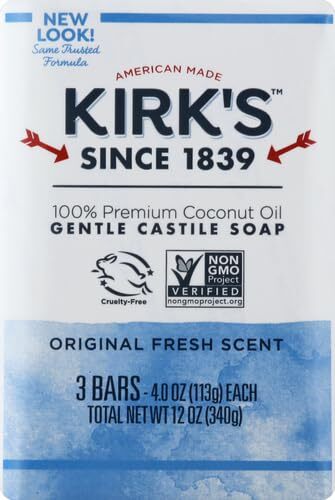 Paquete de 12 jabones de Castilla Kirk's Original Fresh Scent Gentle