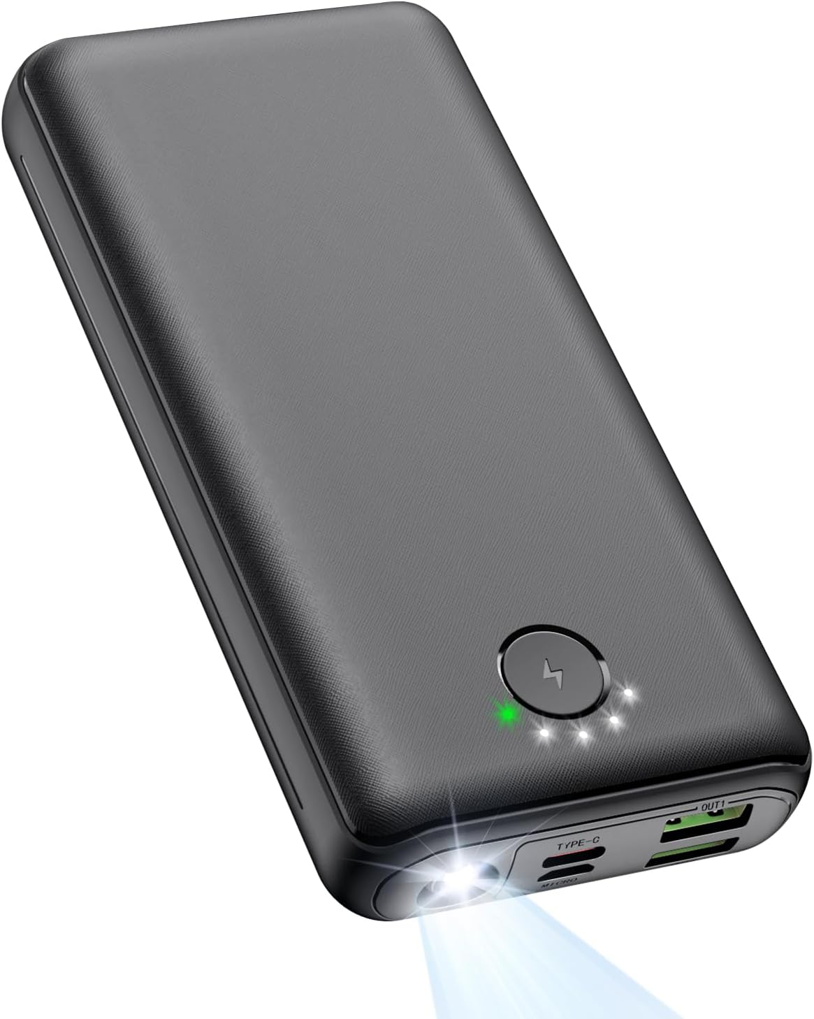 Portable 30000mAh Power Bank with USB C 22.5W Fast Charging External Battery
