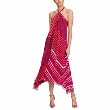 POLO RALPH LAUREN 56400401 PINK SHIBORI-DYED SILK DRESS RRP £429