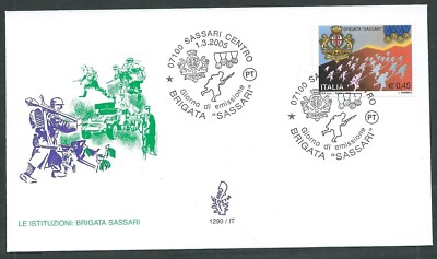 2005 ITALIEN FDC VENETIA 1290 BRIGADE SASSARI KEIN ANKUNFTSSTEMPEL - VT