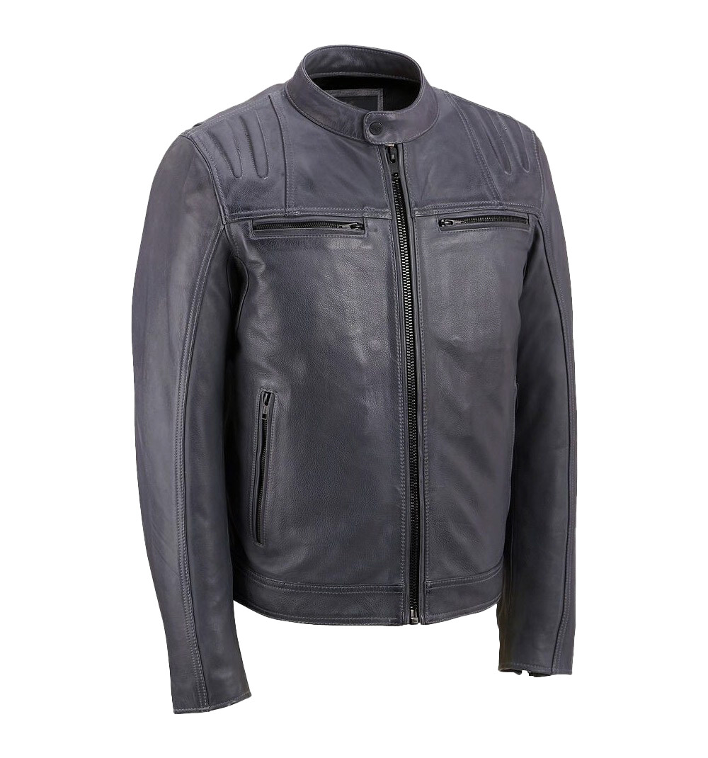 Wilsons Leather Mens Genuine Leather Performance Motorcycle Jacket