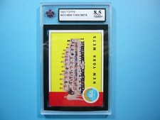1963 TOPPS MLB BASEBALL CARD #473 NEW YORK METS TEAM CHECKLIST KSA 8.5 NM/MINT+