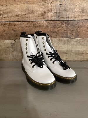 Dr. Doc Martens Zavala Leather Air Wair White/Black Combat Boots Dr. Doc Martens Zavala Leather Air Wair White/Black Combat  main image 4