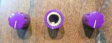 Set of 3 Purple Davies 1900 Guitar Effects Pedal Amp Stompbox Control Knobs