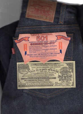 Vintage 1984 LEVIS 501 button fly USA 25x32 Shrink-to-Fit denim