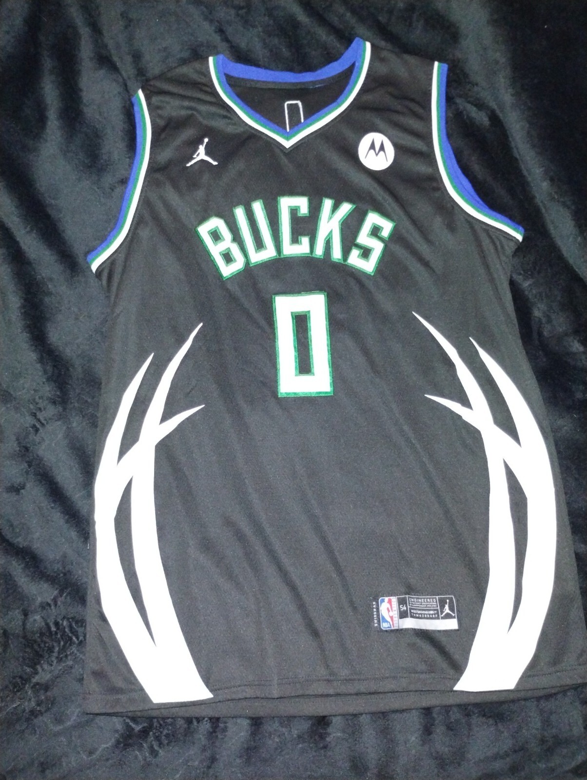Damian Lillard Milwaukee Bucks Black Jersey Men’s Size 54